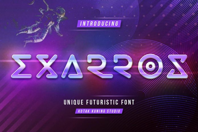 Exarros - Futuristic Techno Font