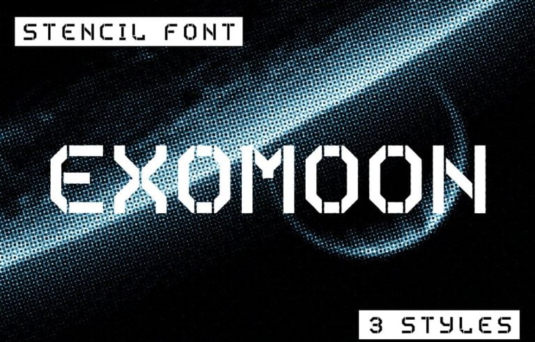 Exomoon Display Stencil Font Free Downlaod