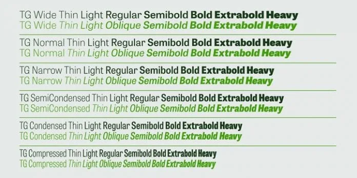 Tablet Gothic SuperFamily Font
