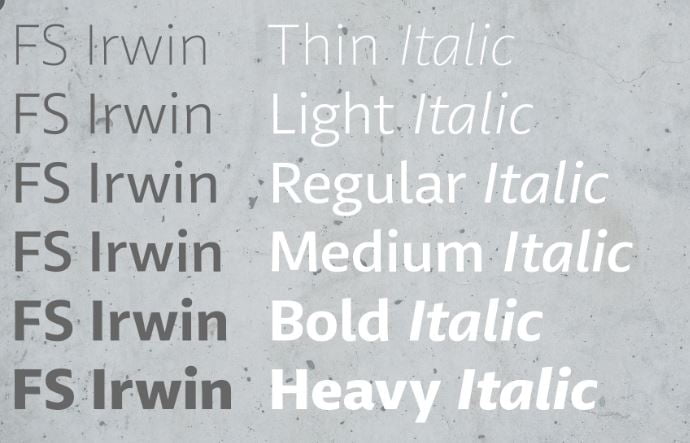 FS Irwin Complete family Font