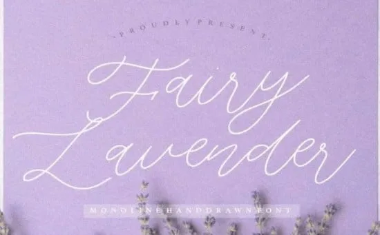 Fairy Lavender YH - Monoline Font