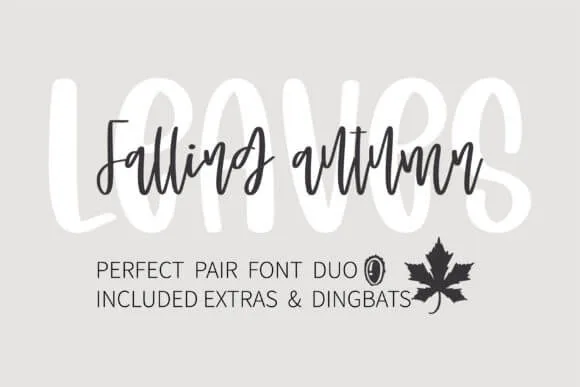 Falling Autumn Leaves Font