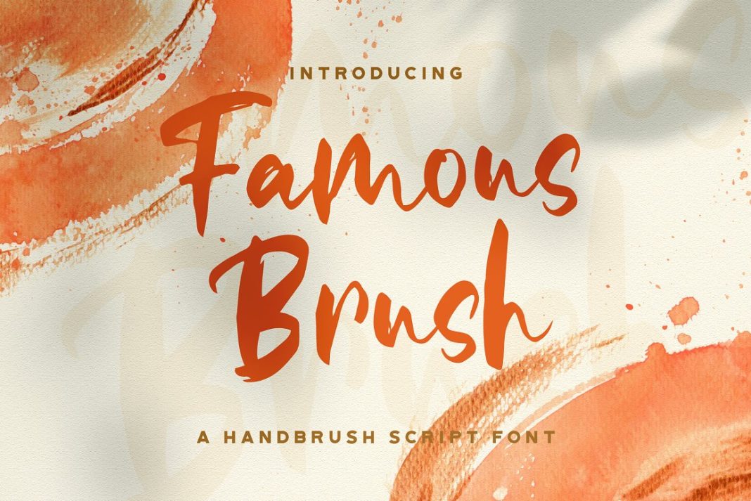 Famous Brush - Textured Brush Font