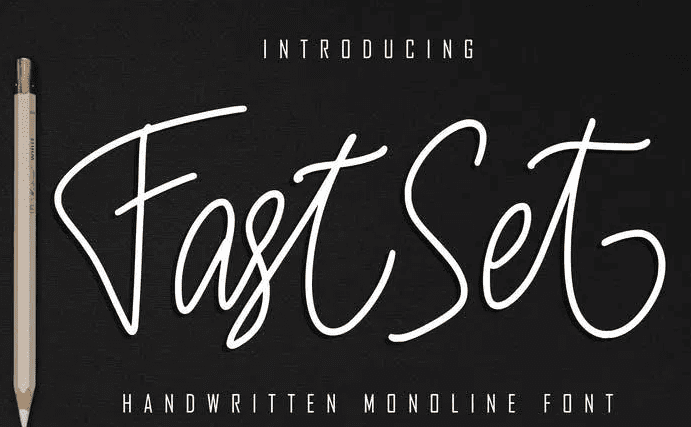 FastSet Handwritten Monoline Font