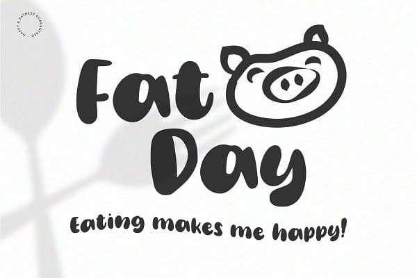 Fat Day - Display Handwritten Logo Font