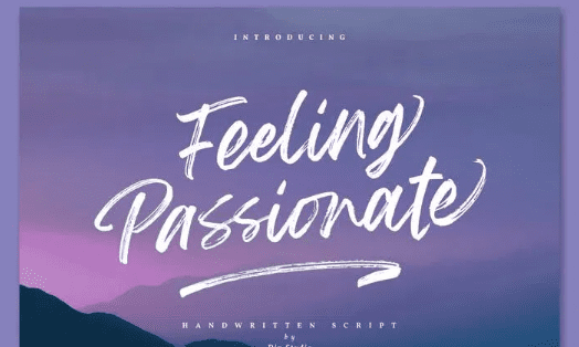 Feeling Passionate - Signature Brush Font