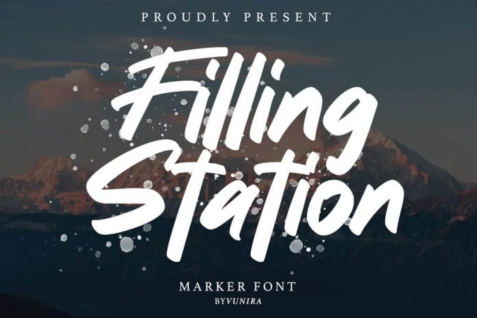Filling station Marker Font