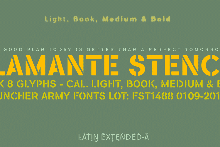 Flamante Stencil Font