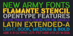 Flamante Stencil Font