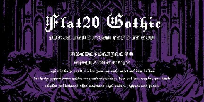 Flat20 Gothic Font