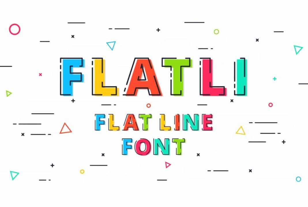Flatli – Flat Line Vector Font