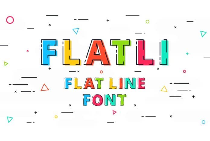 Flatli – Flat Line Vector Font
