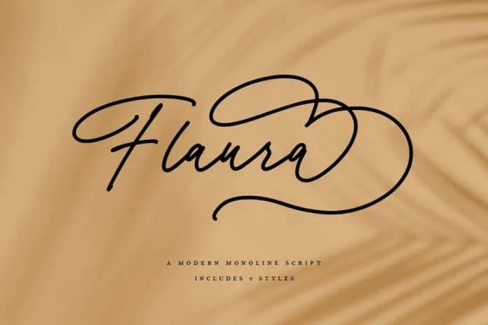 Flaura - A Modern Monoline Script