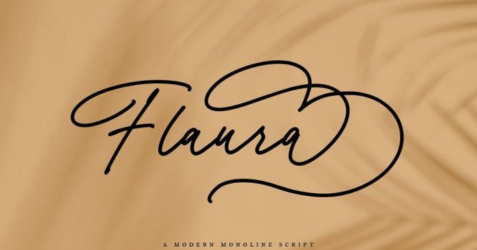 Flaura - A Modern Monoline Script MS