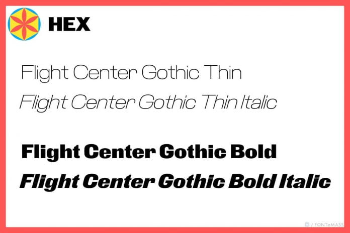 Flight Center Gothic Font