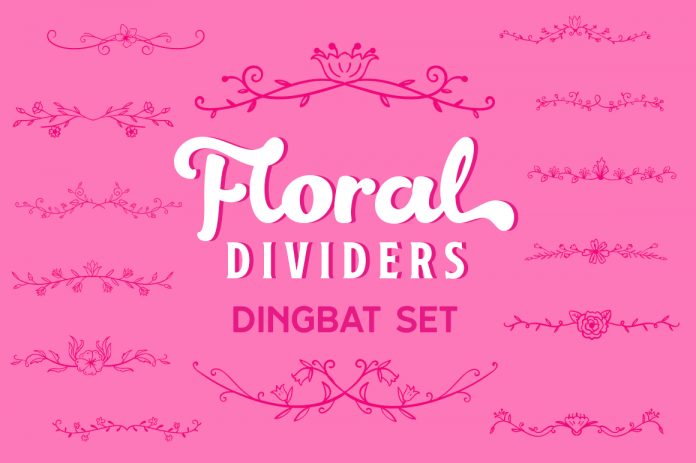 Floral Dividers Dingbat Set Font
