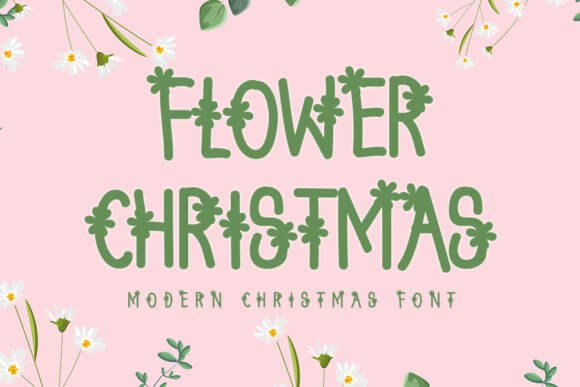 Flower Christmas Font