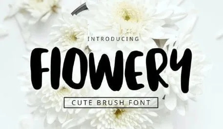 Flowery Brush Font
