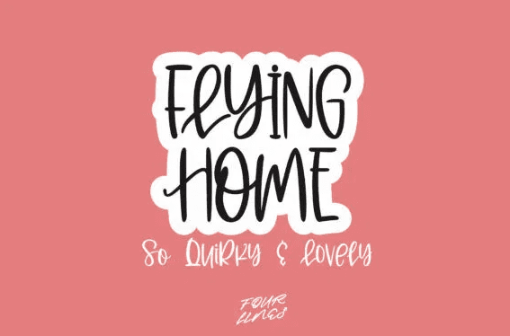 Flying Home Font