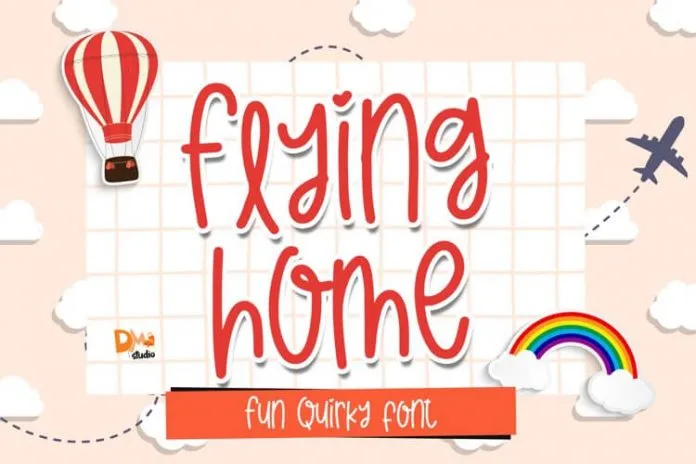 Flying Home - Quirky Font
