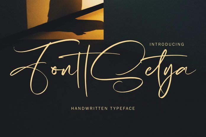 FonttSetya - A Handwritten Typeface Font