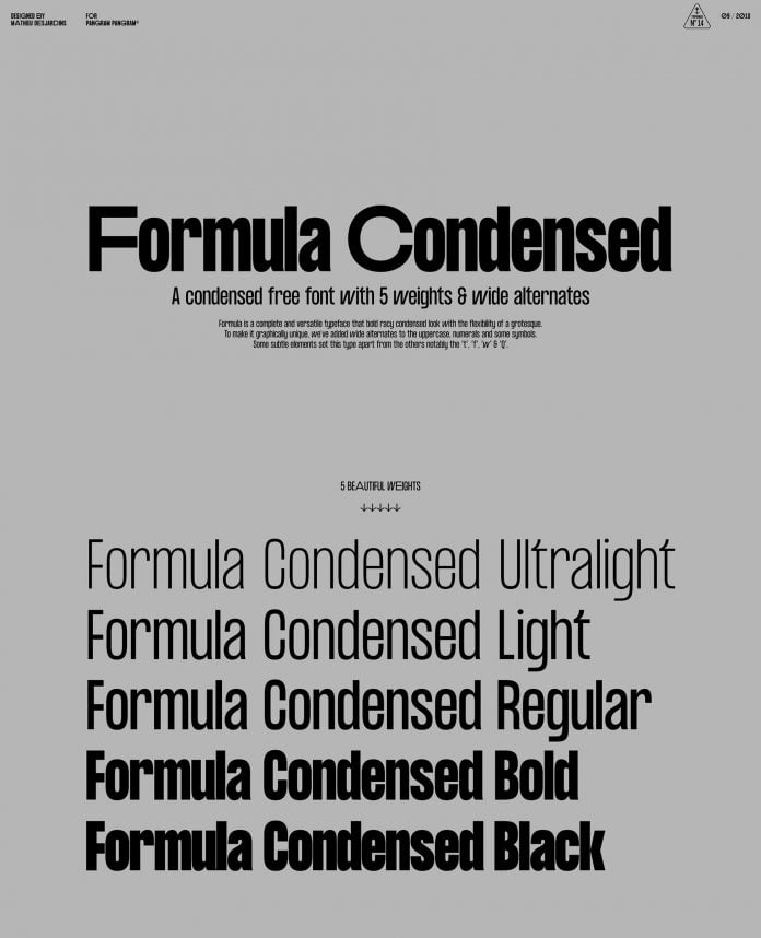 Formula Condensed Font