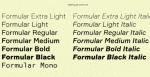 Formular Font