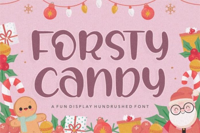 Forsty Candy Display Brush Font