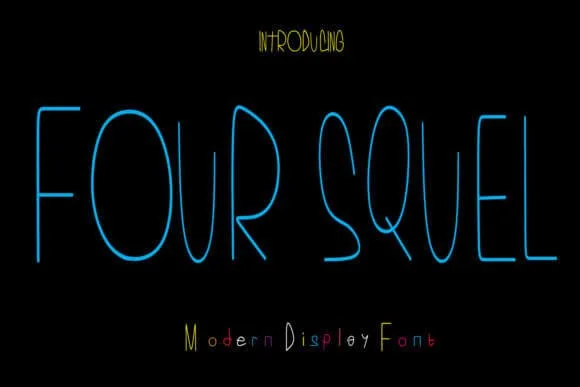 Four Squel Font