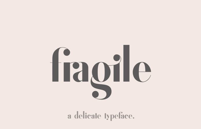 Fragile A Delicate Typeface