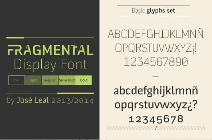 Fragmental family Font
