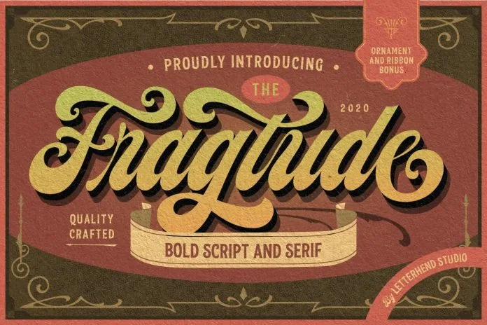 Fragtude - Vintage Display Typeface Font