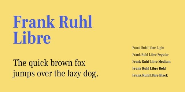 Frank Ruehl Libre Font