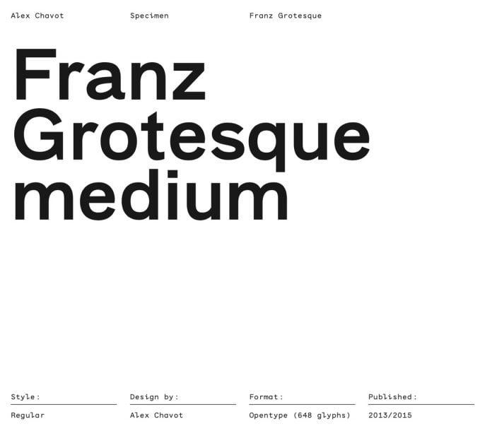 Franz Grotesque Font