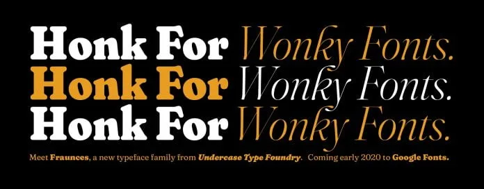 Fraunces Variable font