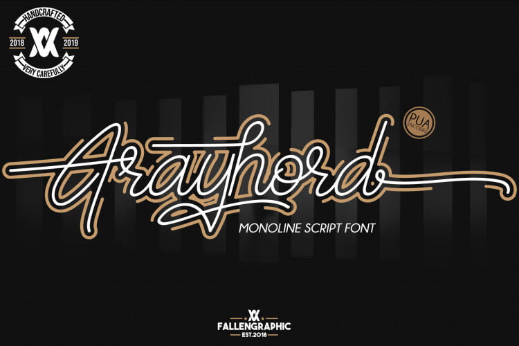 Frayhord Monoline Script