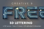 Free Futuristico 3D Lettering