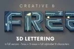 Free Futuristico 3D Lettering