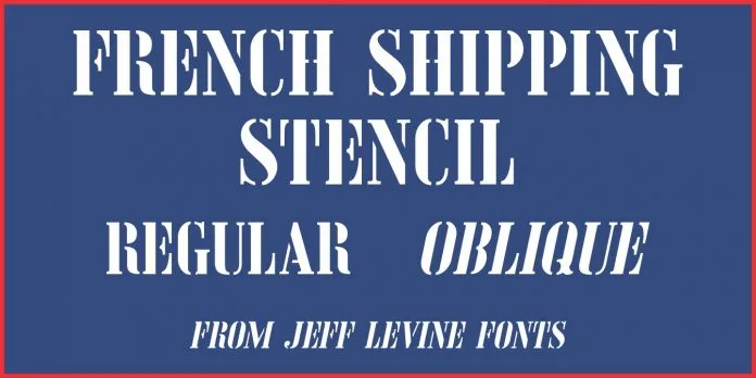French Shipping Stencil JNL Font