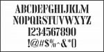 French Shipping Stencil JNL Font
