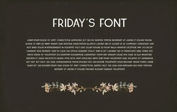 Friday’s Font