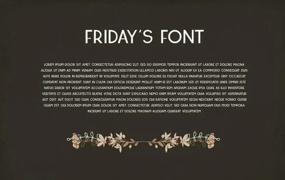Friday’s Font