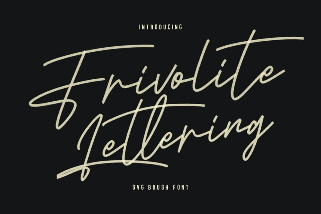 Frivolite SVG Lettering Brush Handmade Font Type