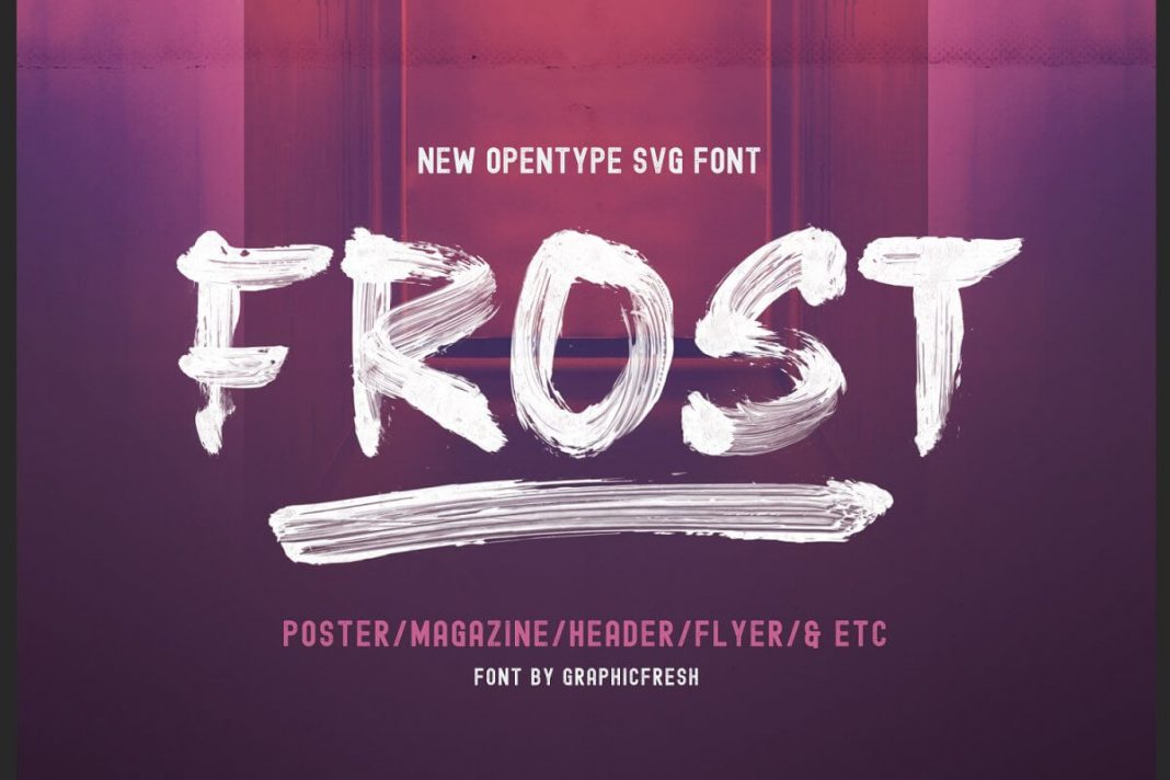 Frost SVG Font + Brushes