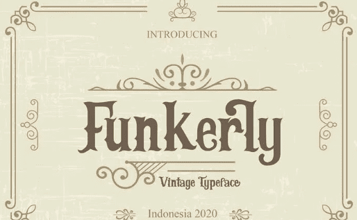 Funkerly Vintage Typeface Serif Font