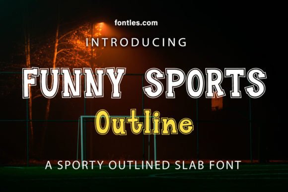 Funny Sports Outline Font
