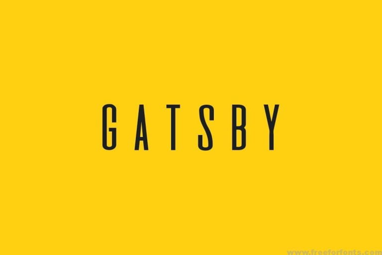 GATSBY – Unique Display / Headline Typeface Font Free Download