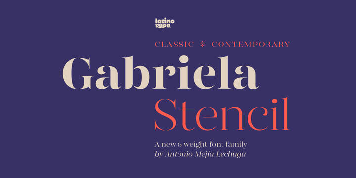 Gabriela Stencil Font Family