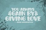 Gain by Giving Font