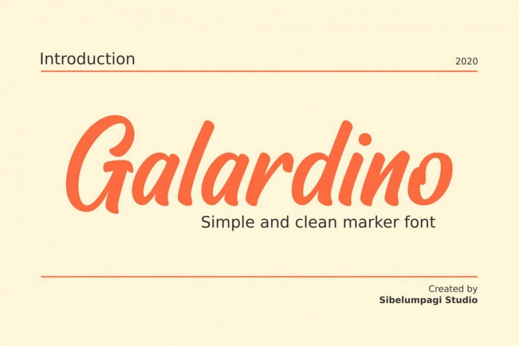 Galardino font